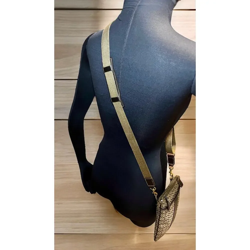 Y2K Coach Mini Signature Slim Swing Pack Crossbody Bag